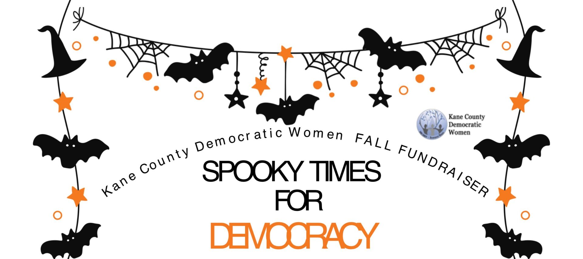 Spooky Times for Democracy webgraphic